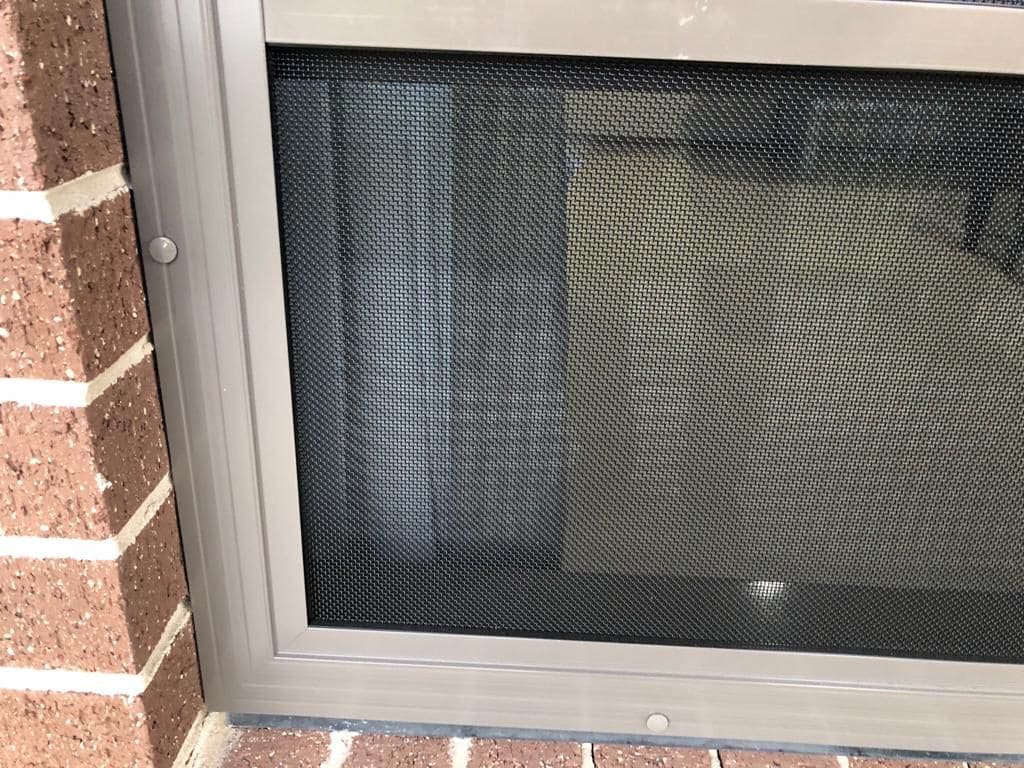 Stainless steel security screen mesh detail