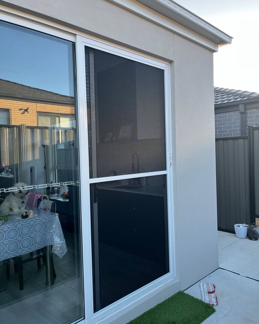 Fly screen sliding door in Mickleham, installed by Maple Blinds